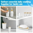 thumbnail image 6 of Dznils 8 Piece Bathroom Accessories Sets with Wastebasket, Bamboo and Plastic Bathroom Decor Set, White, 6 of 11