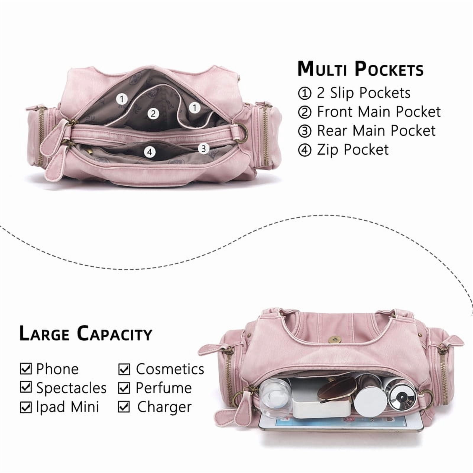 Angelkiss Purse for Women PU Wallet With Adjustable Shoulder Strap Crossbody Bag Single Satchel Handbags Hobo Bag