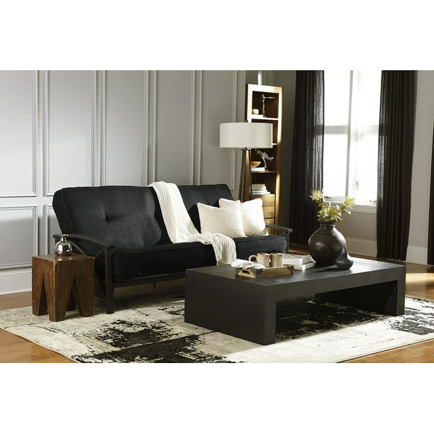 8" IndependentlyEncased Coil Premium Full Futon Mattress, Black