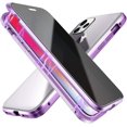 thumbnail image 1 of IBAOLEA Anti-peep Magnetic Case for iPhone 7 Plus/8 Plus,Anti Peeping Magnetic Double-Sided Privacy Screen Protector Clear Back Metal Bumper Antipeep Phone Cases Cover for iPhone 7 Plus/8 Plus, 1 of 7