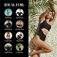 thumbnail image 6 of FabricLA Nylon Spandex Fabric - Matte Tricot Swimsuit Fabric by The Yard - 80% Nylon, 20% Spandex - 4-Way Stretch Fabric - 60" Wide - Swimwear, Sports, Dance, Lining Fabric -Black 3 Yard, 6 of 10