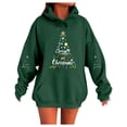 thumbnail image 3 of CAIXIA Oversized Hoodies for Women Pullover Lined Y2k Trendy Long Sleeve Pullover Top Novelty Print Crewneck Sweatshirts Women with Kangaroo Pocket Airport Outfits for Women 2026, 3 of 5