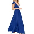 thumbnail image 2 of gljltg Women's Solid Color Multi Wearing Multi Rope Backless Sexy Bandage Long Skirt Sleeveless One Shoulder Dress Suitable for Casual, Daily, Birthday, Dating, Dance Performance, Party, 2 of 9