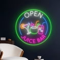 thumbnail image 2 of Handmadetneonsign Juice Bar Open Neon Sign, Cocktail Juice Wall Decor, Bar Club Wall Decor, 2 of 5