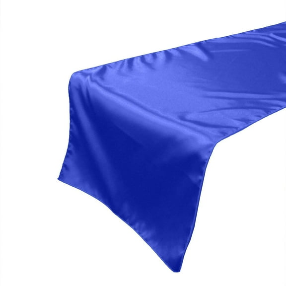 Shiny Satin Table Runner Solid Royal Blue
