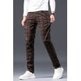 thumbnail image 2 of Mens Vintage Plaid Dress Pants Chino Pants Versatile Casual to Formal Wear, 2 of 8