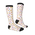thumbnail image 3 of Fotbe Cartoon Birds & Flowers print Women's Men's Novelty Crew Socks Cotton Socks Knee High Socks for Walking,Running,Nurses,Pregnancy, 3 of 8