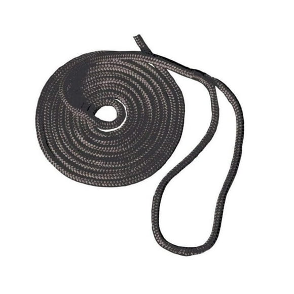 Premium Double Braid Nylon Dock Line with Eye Splice, 3/8" x 25' Boat Rope Docking Line,Double Braid Mooring Rope Dockline for Boat Kayak