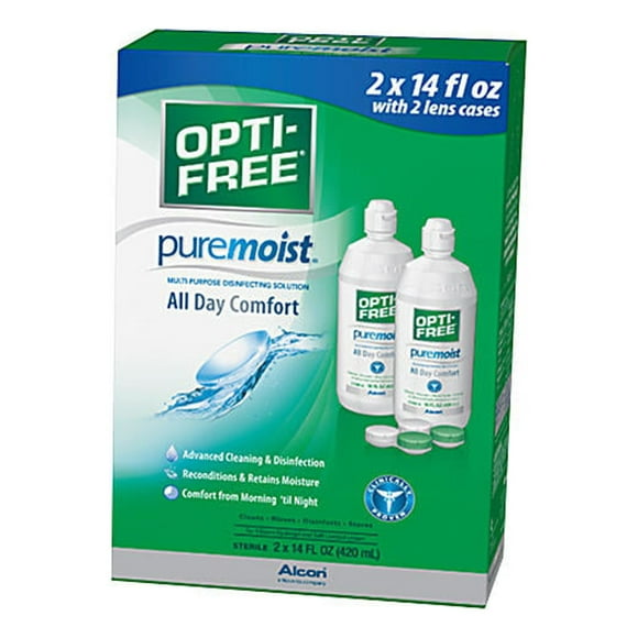 Opti-Free PureMoist avec 2 Étuis (14 Oz, 2 pk.)