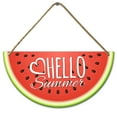 thumbnail image 1 of Eveokoki Watermelon Door Sign Hello Summer Door Hanger Wood Front Door Wreath Decor Wall Hanging Housewarming Gift Home Decor, 1 of 5