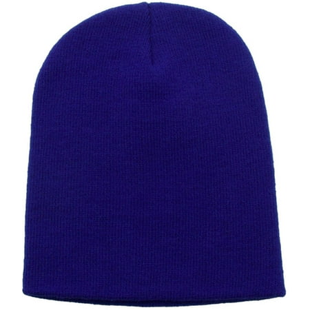 Men & Women's Winter Solid Colored Ski Knit Beanie Hat Royal