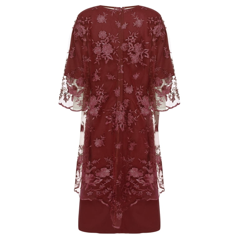 burgundy lace plus size dress PinkBlush Burgundy Lace Mesh Overlay Plus Maxi Dress