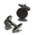 thumbnail image 5 of Yoursfs Cufflinks for Men Black Simple Stylish Business Weddings Cufflinks Brand Cufflinks Accessories, 5 of 5