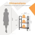 thumbnail image 5 of CONCETTA Bookshelf, 3-Tier Small Industrial Storage Shelf & Shelves, Metal Bookcase for Home Office, Living Room, Bedroom, Wood Gray, 5 of 8