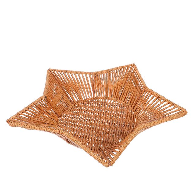 Woven Snack Basket Imitation Rattan Fruit Storage Basket One Piece