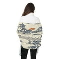 thumbnail image 3 of Women Winter Scarves Fashion Pashmina Shawl Wraps Long Blanket Scarf for Fall Spring Garden with Pagoda and Bridge, 3 of 10