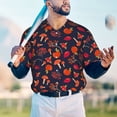 thumbnail image 6 of Balery Autumnal Forest Baseball Jersey for Men Casual Button Down Shirts Short Sleeve Active Team Sports Uniform-Large, 6 of 9