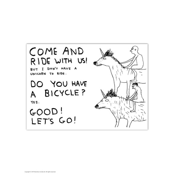 Postcard - Funny A6 Print - Ride With Us