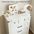 thumbnail image 4 of VEANERWOOD White Tall Dresser Wood 6 Drawer Dressers for Bedroom, Modern Wood Chest of Drawers with Metal Handle, Storage Cabinet for Living Room, Hallway, 4 of 7