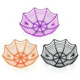 thumbnail image 3 of Sonbest Halloween Decorative Spider Web Candy Fruit Bowl Halloween Spider Web Food Storage Basket Holloween Supply Spider Web Candy Bowl Orange, 3 of 7