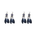 thumbnail image 2 of Minnieouse Pendientes bohemios, colgante de gota de agua de estilo colgante largo, 1 par, regalos de cumpleaños llamativos y ligeros para mujeres Armada 2Conjunto, 2 of 6