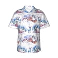 thumbnail image 2 of Goofa Snowy Cottage Holiday Scene Hawaiian Shirt for Men, Unisex Summer Beach Casual Short Sleeve Button Down Shirts,Aloha Tropical Floral print shirt-XX-Large, 2 of 9