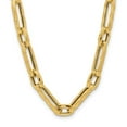 thumbnail image 1 of Diamond2Deal 14K Yellow Gold Polished and Textured Fancy Link Necklace for Women 18", 1 of 5
