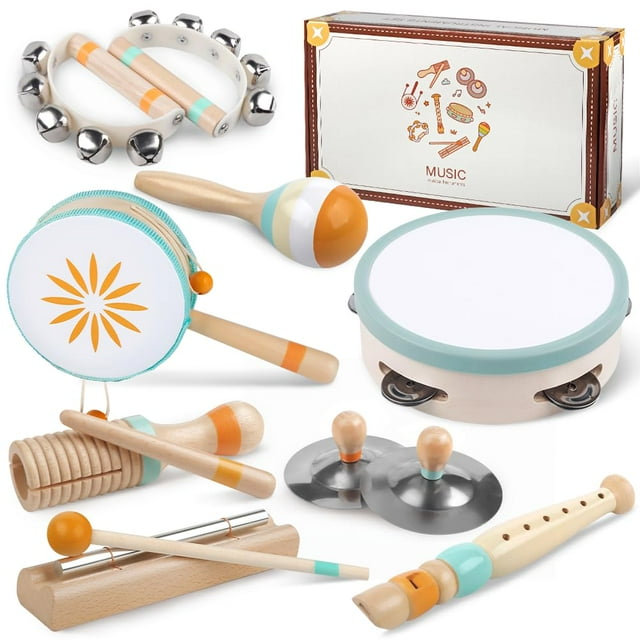 Set de instrumentos musicales Aliex Montessori para niños de 1 a 3 años