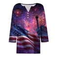 thumbnail image 4 of vigerkar 250 Anniversary USA Shirt Women 3/4 Sleeve V-Neck 250 Years T-Shirt 250th American Patriotic Tops 1776-2026 Tshirts (Purple, XXL), 4 of 8