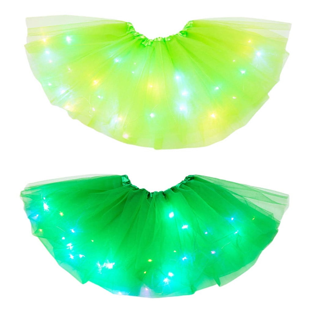 CFXNMZGR Toddler Girls Dresses Kids Girls Baby Tutu Skirt Fancy Costume Led Light Up Pettiskirt Ballet 2Pcs
