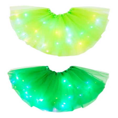 

ZHAGHMIN Jean Mini Skirt Outfits for Toddler Girls Kids Girls Baby Tutu Skirt Fancy Led Light Up Pettiskirt Ballet 2Pcs Rainbow Girl Skirts for School Girls Toddler Girls Dress Up Girls Skirts Size