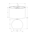 thumbnail image 3 of Lighting Fixtures Lighting, 18"h, Table Lamp, Ivory / Cream Shade, Cream Ceramic, Contemporary,Table Lamps, 3 of 7