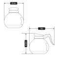 thumbnail image 5 of Decantador para cafetera SYBO, 12 tazas, vidrio comercial, negro, 5 of 5