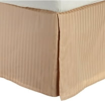 Superior Egyptian Cotton Stripe Bed Skirt, Twin, Beige