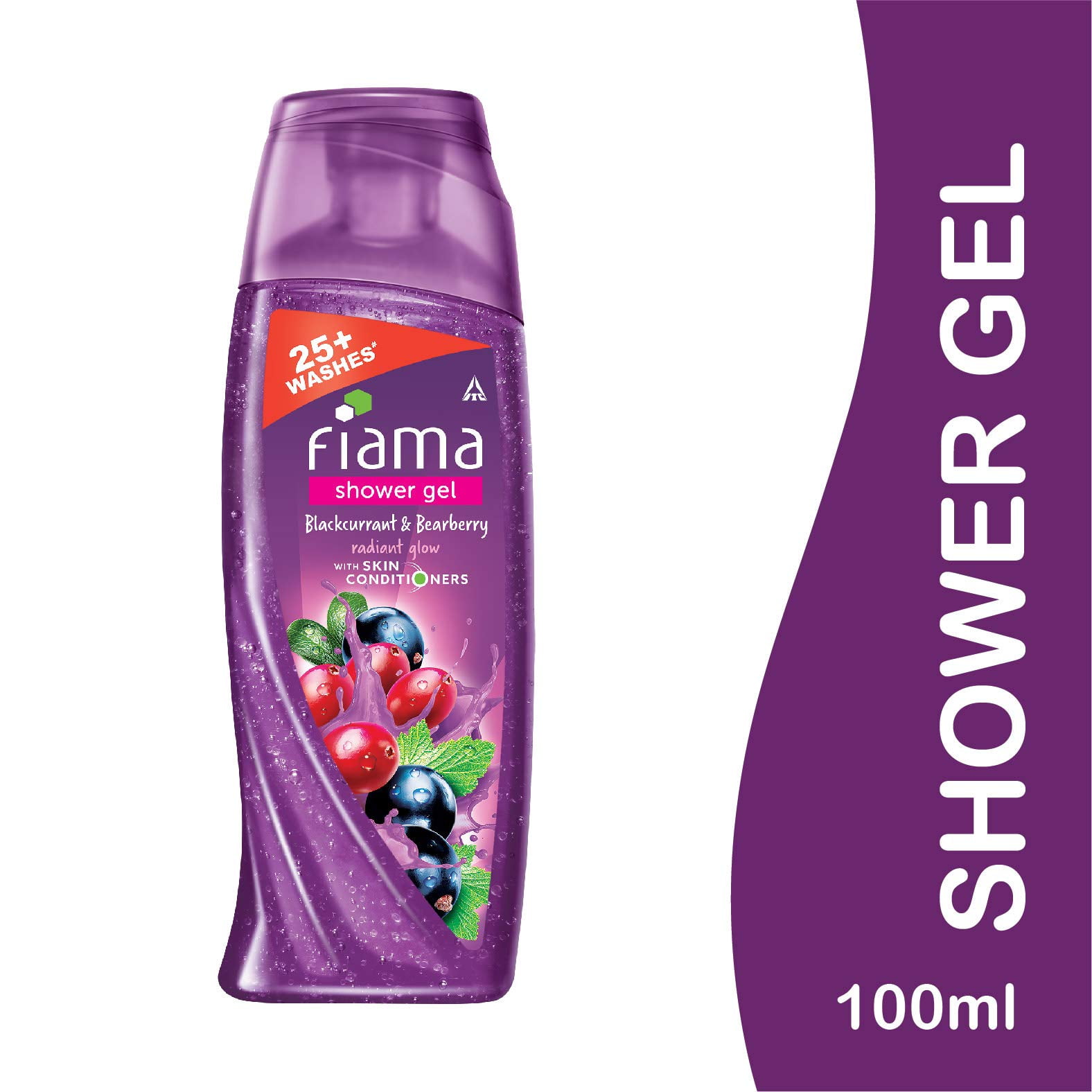 Fiama Shower Gel, Blackcurrant and Bearberry, 100ml