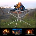 thumbnail image 2 of Parrilla de la hoguera Irfora Camping Campfire Fire Rack Patio trasero Calefacción Malla Fire Pit Rack Estufas de leña plegable Rack Bonfire Frame Irfora Parrilla de la hoguera, 2 of 5