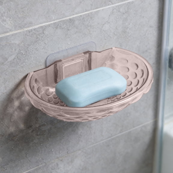 Bathroom soap dish, No‑Drill Wall‑Mounted Soap Holder, Self‑Draining Soap Rack Organizer For Home Bathroom Wall Counter Daily Use