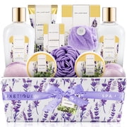 Spa Luxetique Gift Sets for Women - 12 Pcs Lavender Bath Baskets, Self Care Package Relaxing Beauty Holiday Birthday Gifts for Her