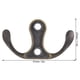 thumbnail image 5 of Perchas de Pared ANGGREK Gancho Retro 10 Unidades Bronce Cian 2.008 x 1.063 In Para Abrigos, 5 of 8