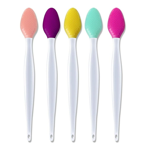 Lip Brush Exfoliating,DoubleSided Silicone Lip Scrub Brush Applicator
