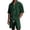 BBT69-Army Green, variant on Waffle Lounge Set Men 2 Piece Summer Outfits Tracksuits With Vintage Going Out 1/4 Zip Shirts Workout Shorts White L
