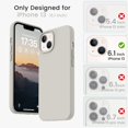 thumbnail image 3 of iPhone 13 Case, Silicone Phone Case with Slim Shockproof Soft Anti-Scratch Microfiber Lining, 6.1 inch, White Stone, 3 of 5