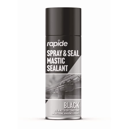 Rapide Spray & Seal Mastic Sealant Black 400ml