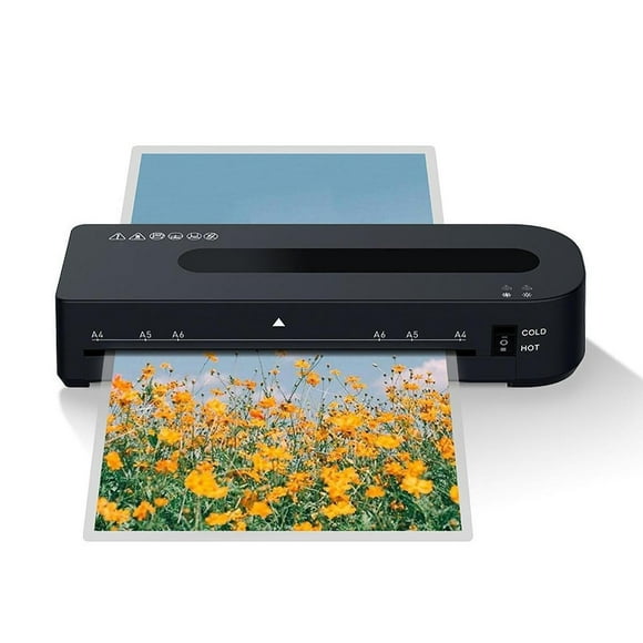 Máquina laminadora con esquinas, recortadora de papel, máquina laminadora personal, calentamiento de 120 segundos para uso docente, oficina en casa,