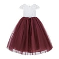thumbnail image 2 of Ekidsbridal Girl Princess Flower Girl Dress - Floral Lace Dress with Cap Sleeves 214-A (Size: 2-10), 2 of 3