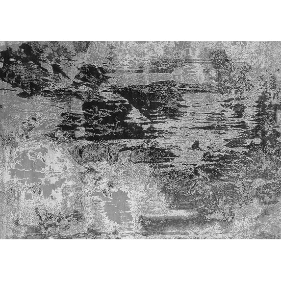 Ahgly Company Indoor Rectangle Oriental Gray Industrial Area Rugs, 4' x 6'