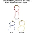 thumbnail image 2 of Columbian Colombia Adjustable String Bracelet, Assorted Colors Red Blue Yellow, Flag Emblem, 2 of 3
