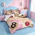 thumbnail image 2 of Erosebridal Cheetah Printed Billiard 7-Piece Bedding Comforter Set,Fashion Women Happy Valentine's Day King Bedding Sets For Kids Girls,Reversible, 2 of 7