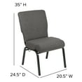 thumbnail image 6 of BizChair 20.5 in. Charcoal Gray Molded Foam Church Chair, 6 of 14