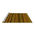 thumbnail image 2 of Ahgly Company Machine Washable Indoor Square Oriental Yellow Modern Area Rugs, 4' Square, 2 of 4